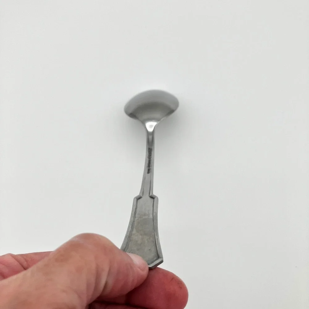 Regasa Stainless Teaspoon Korea Vintage Silver Floral Pattern Flatware Spoon